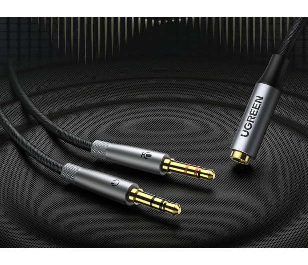 UGREEN AV193 Rozdzielacz audio AUX słuchawki + mikrofon do kabel mi - 1489022 - zdjęcie 3